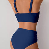 Jasmijn | High-Waisted Twist-Detail Bikini Set