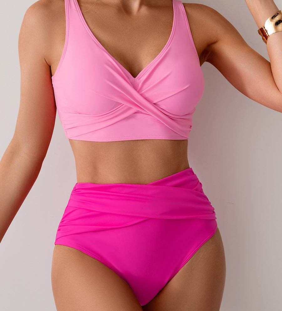 Jasmijn | High-Waisted Twist-Detail Bikini Set