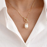 Elegant Golden Pearl Necklace