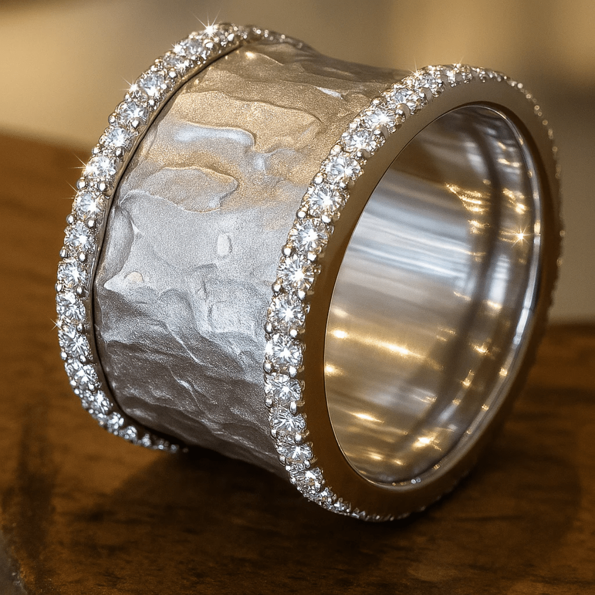VINTAGE SILVERED ZIRCONIA RING - Velvet Haven