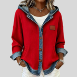 Rosaline | Fashionable Patchwork Hooded Cardigan