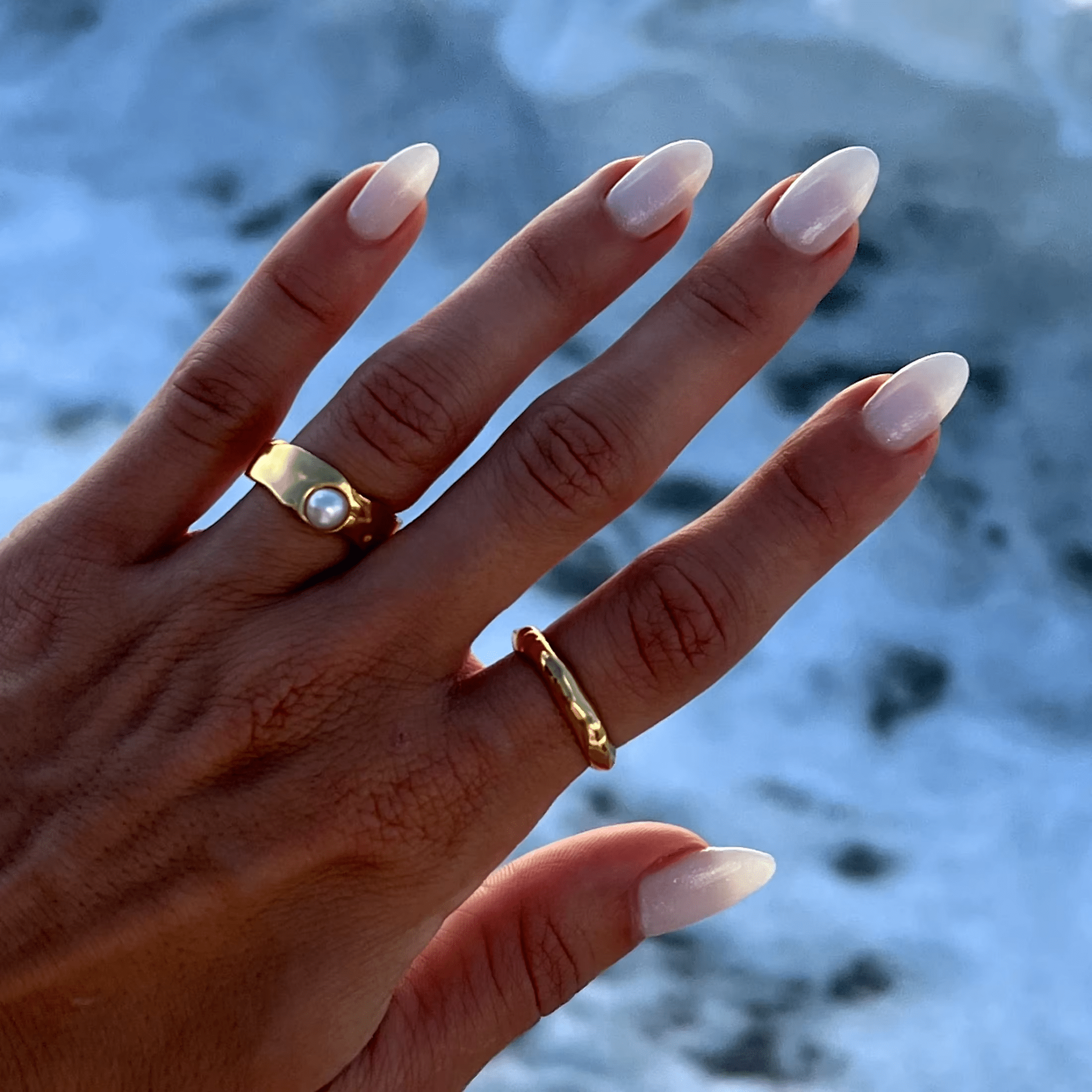 Elegant Natural Gold Pearl Ring - Velvet Haven