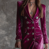 Millie | Long Velvet Blazer Maxi Dress