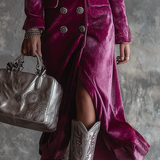 Millie | Long Velvet Blazer Maxi Dress