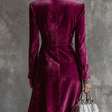 Millie | Long Velvet Blazer Maxi Dress