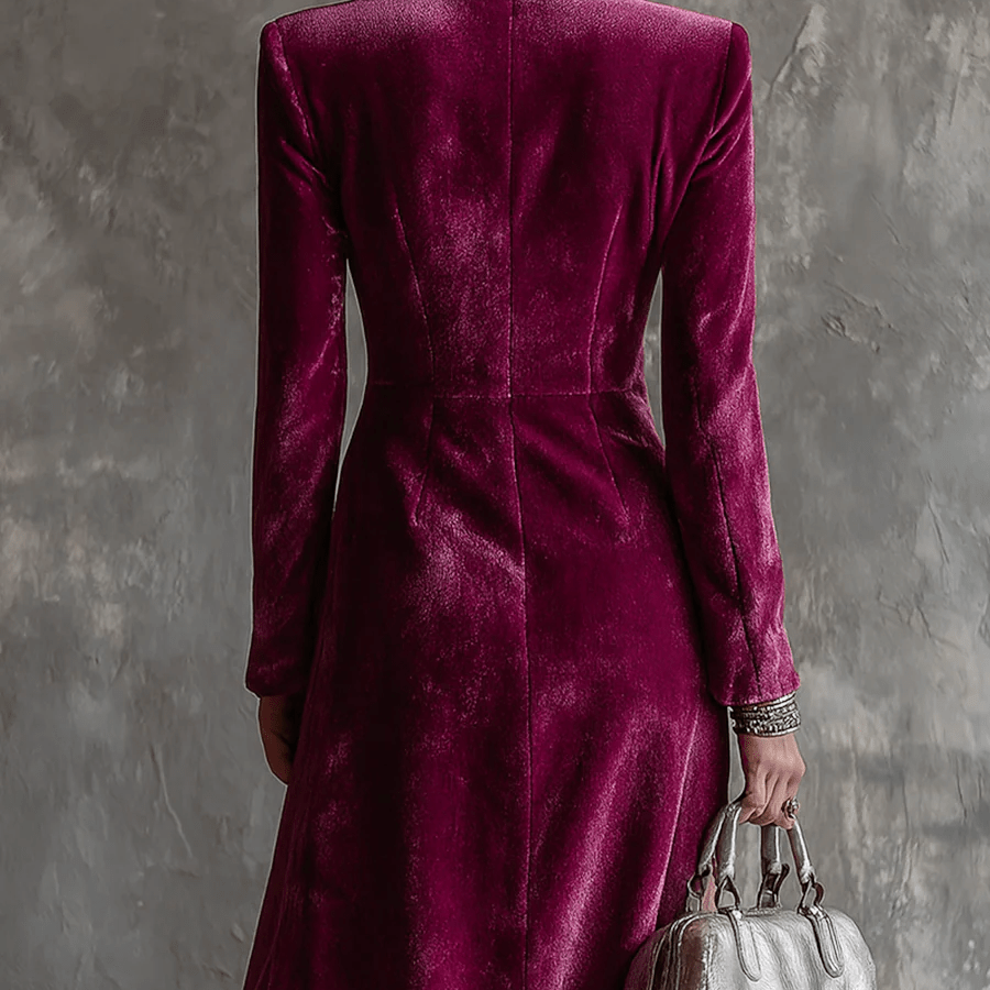 Millie | Long Velvet Blazer Maxi Dress - Velvet Haven