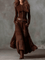 Anna | Suede Maxi Dress - Velvet Haven