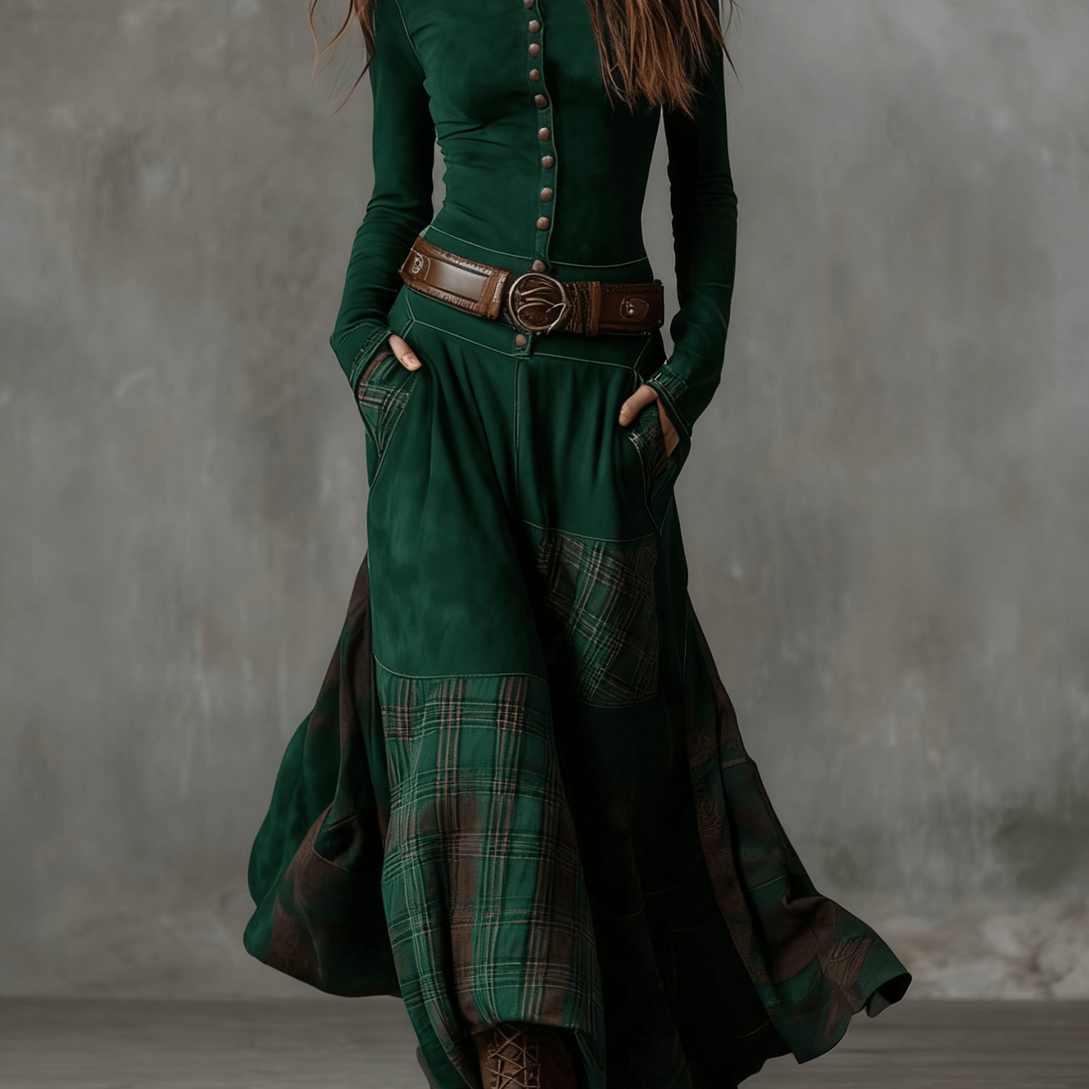 Anna | Suede Maxi Dress - Velvet Haven