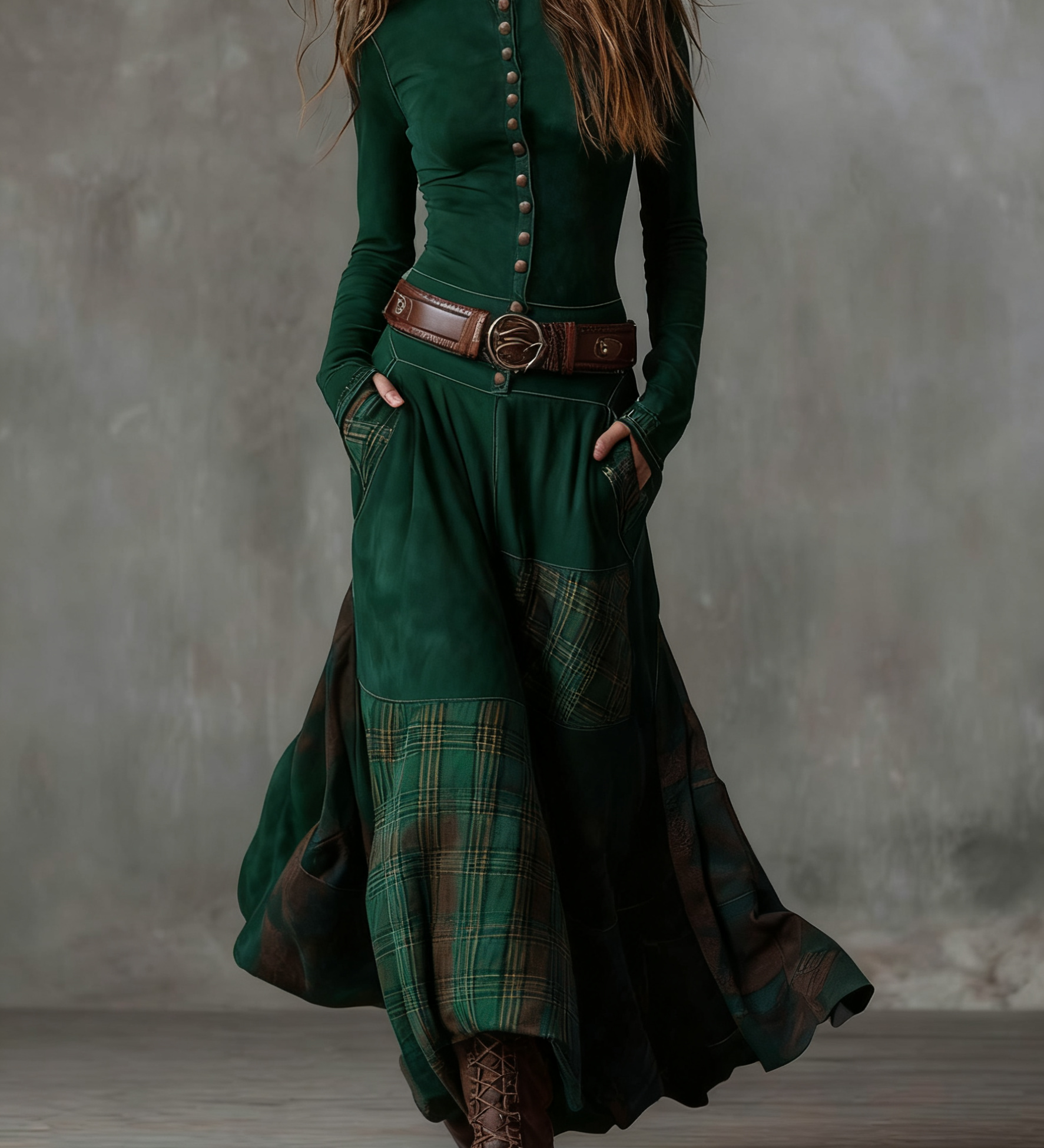 Anna | Suede Maxi Dress