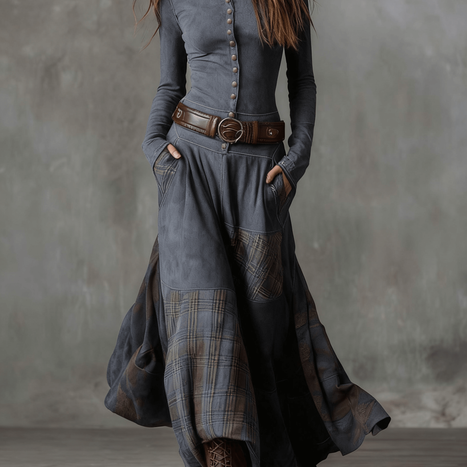 Anna | Suede Maxi Dress - Velvet Haven