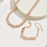 Elegant Glass Rhinestone Fish Tail Set