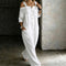 👗👖 Cold-Shoulder Jumpsuit with Wide-Leg Cut and Pockets - Velvet Haven