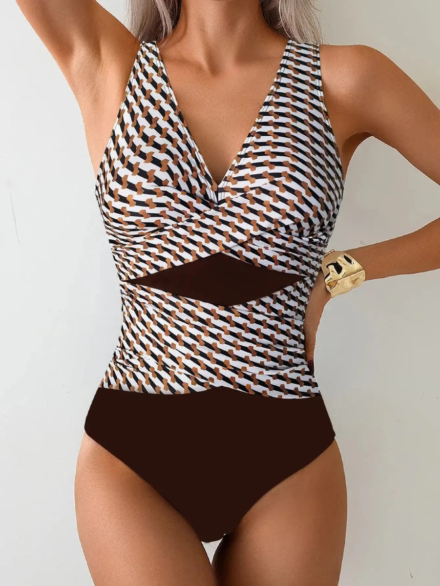Annelies | Tummy Control Swimsuit with Wrap V-Neckline - Velvet Haven