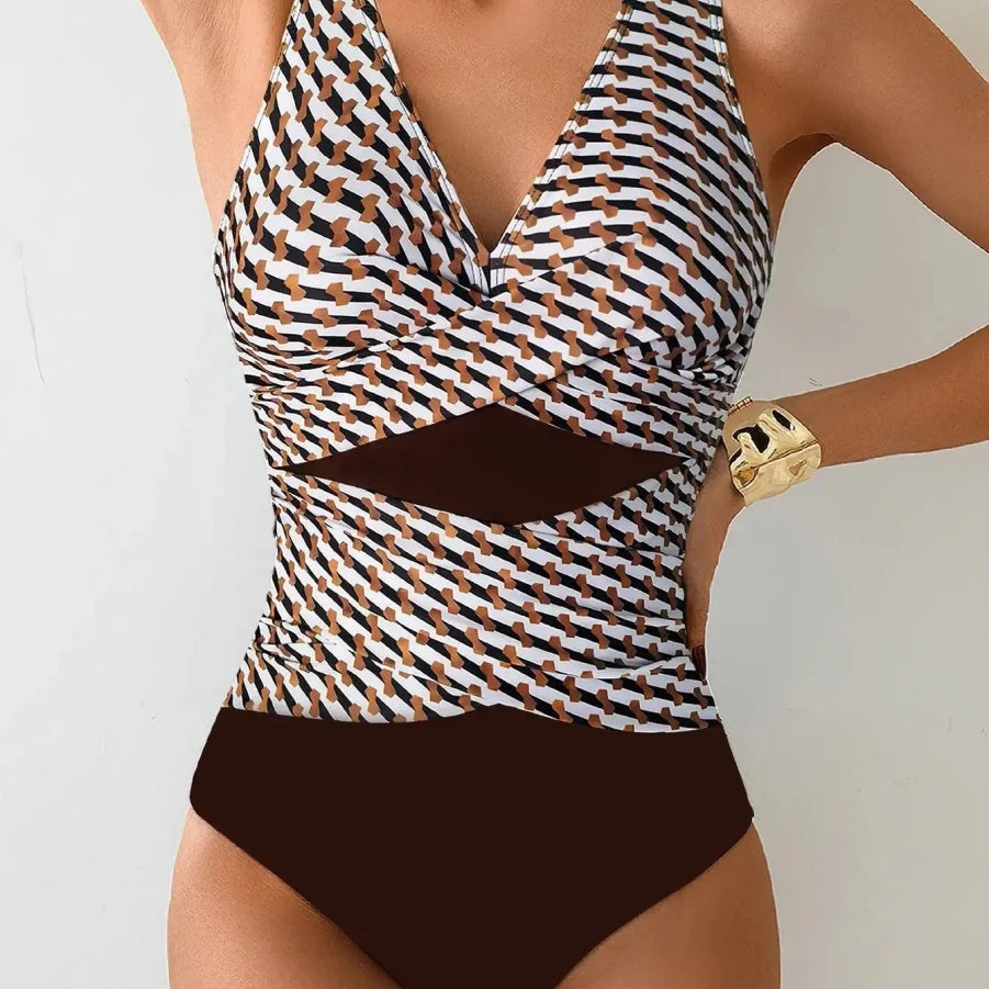 Annelies | Tummy Control Swimsuit with Wrap V-Neckline - Velvet Haven