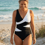 Annelies | Tummy Control Swimsuit with Wrap V-Neckline - Velvet Haven