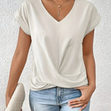 Maia | Twist Front V-Neck Top