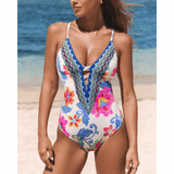 Britt | Boho Plunge Swimsuit - Velvet Haven