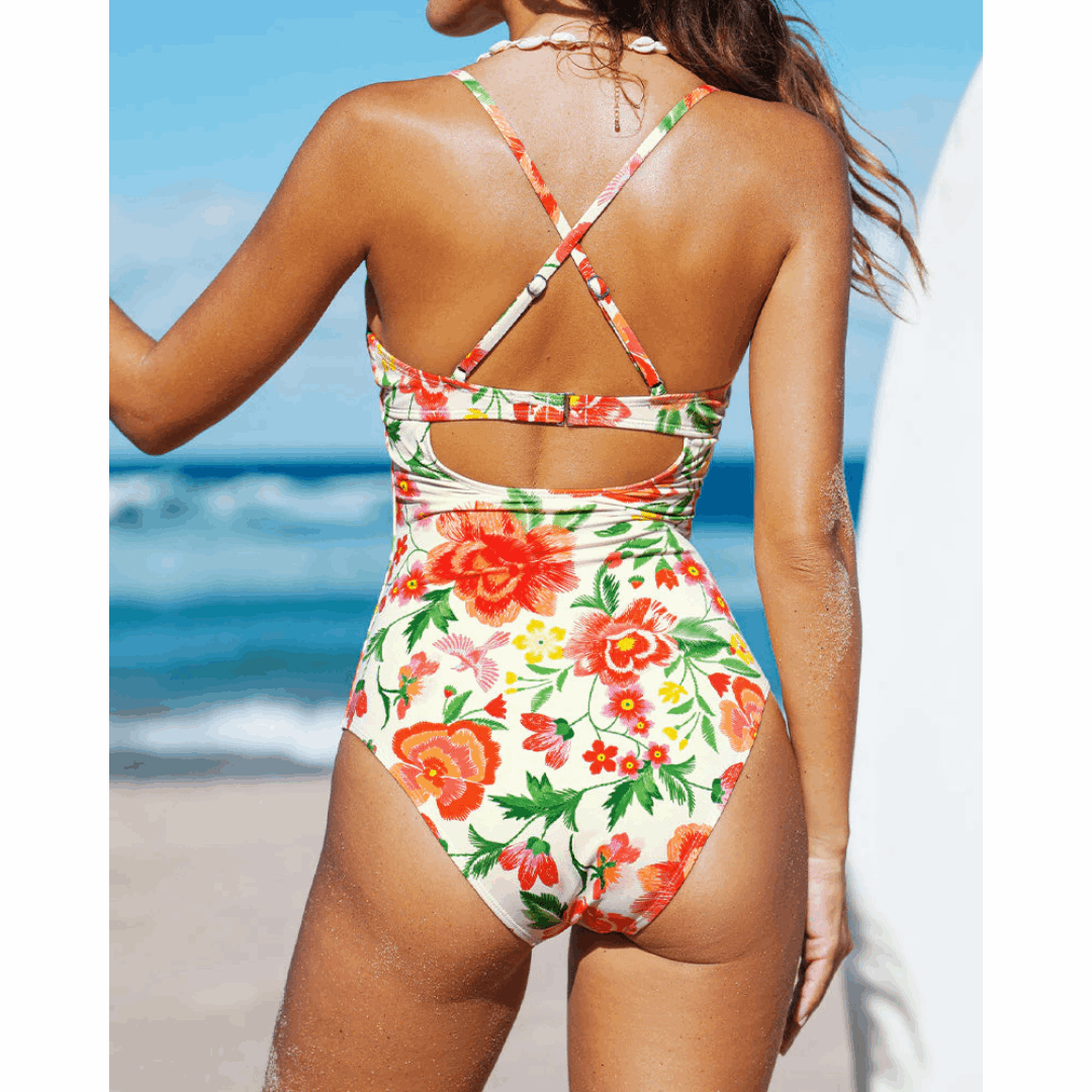 Britt | Boho Plunge Swimsuit - Velvet Haven