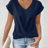 Maia | Twist Front V-Neck Top