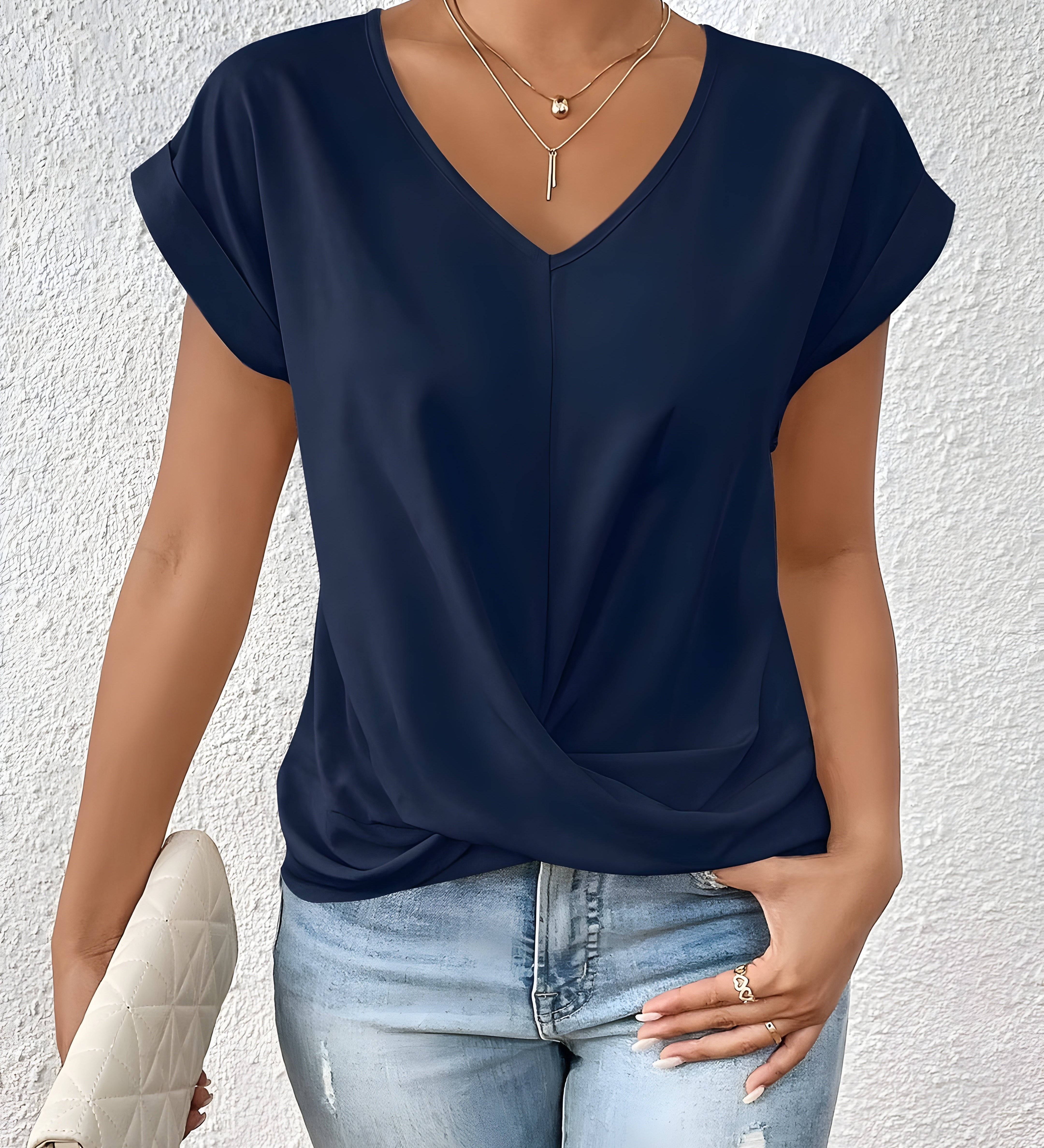 Maia | Twist Front V-Neck Top