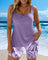 Famke | Floral Print Tankini & Shorts Set - Velvet Haven