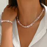 Elegant Glass Rhinestone Fish Tail Set