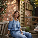 👗👖 Cold-Shoulder Jumpsuit with Wide-Leg Cut and Pockets - Velvet Haven