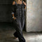 👗👖 Cold-Shoulder Jumpsuit with Wide-Leg Cut and Pockets - Velvet Haven