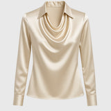 Sylvie | Blouse with a Luxurious Pleated Neckline