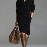 Poppy | Long Sleeve Loose Knit Dress