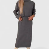 Chrystahl | Elegant Dress & Turtle Neck Sweater Set