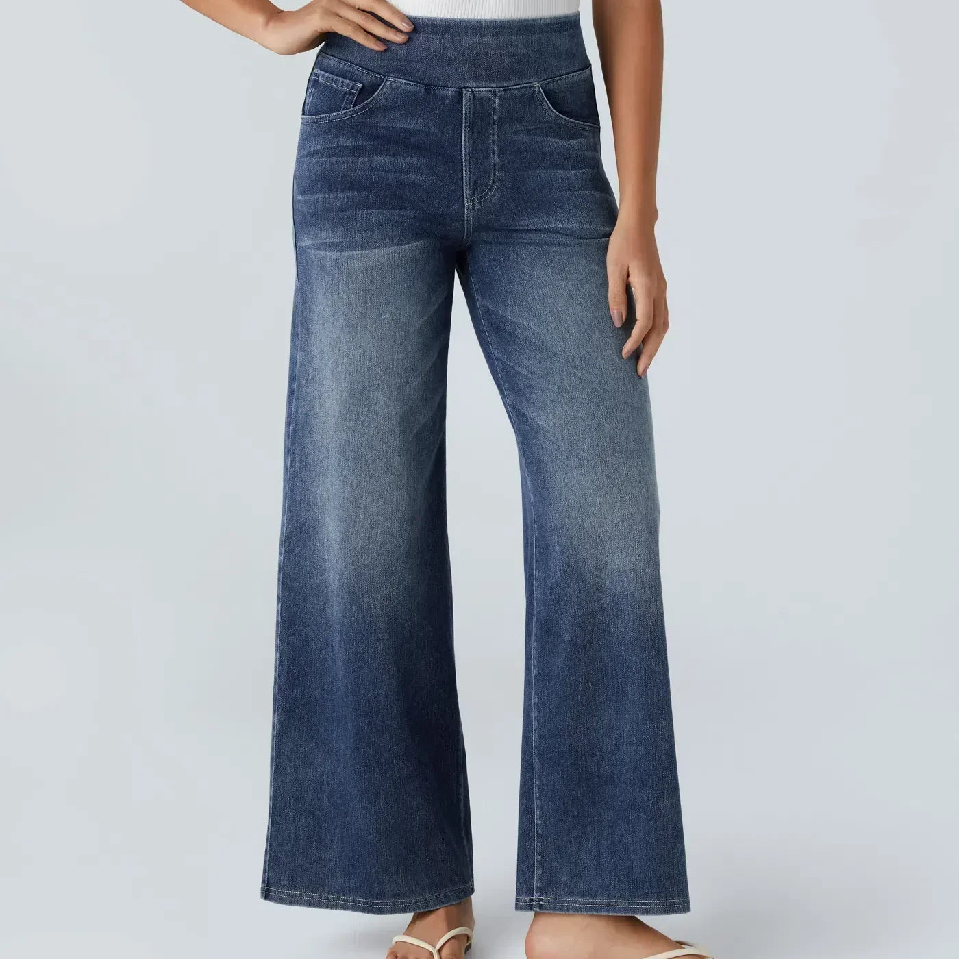 Eva | Comfortable & Stretch High-Waist Trousers - Velvet Haven