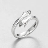 925 Silver Cuddle Gifting Ring with Customizable Fit