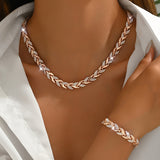 Elegant Glass Rhinestone Fish Tail Set