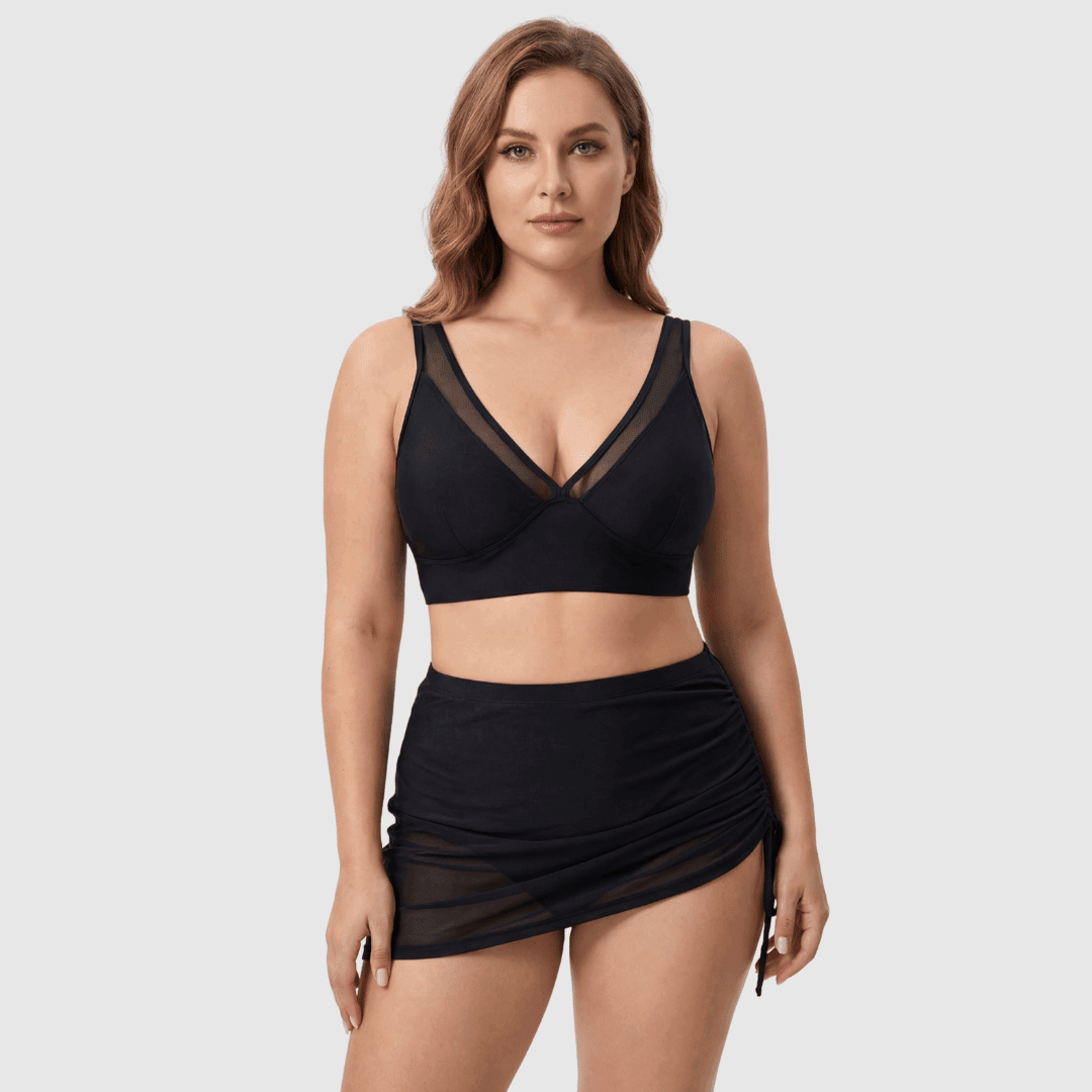 Flair & Fit | Sculpting Skirted Bikini Set - Velvet Haven