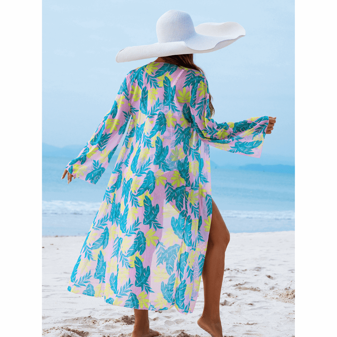 Floor | 3-Piece Floral Bikini Set with Complimentary Cover-Up - Velvet Haven