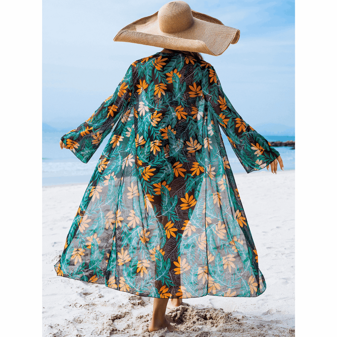 Floor | 3-Piece Floral Bikini Set with Complimentary Cover-Up - Velvet Haven
