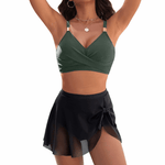 Hanne | High-Waisted Bikini with Mesh Skirt - Velvet Haven