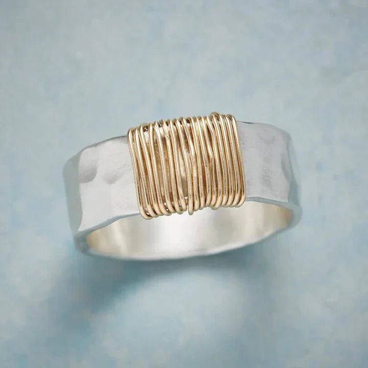Timeless Gold and Silver Vintage Ring - Velvet Haven