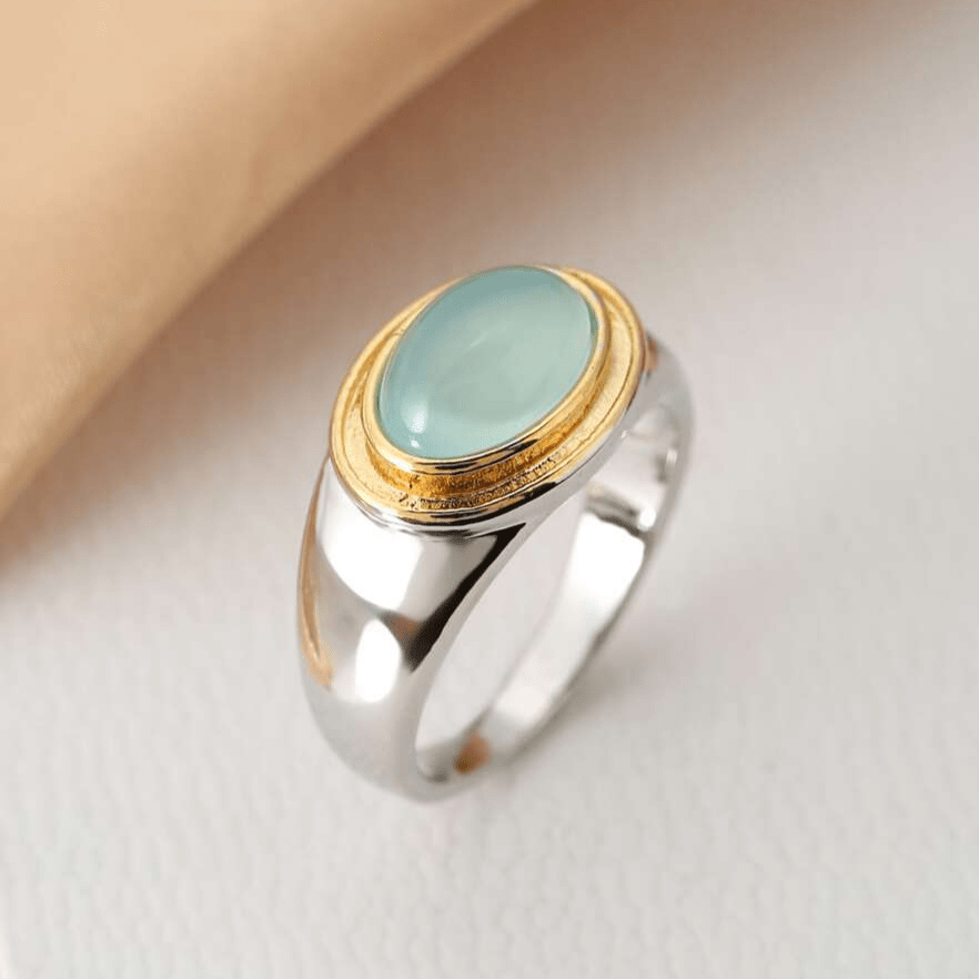 Timeless Green Moonstone Ring - Velvet Haven