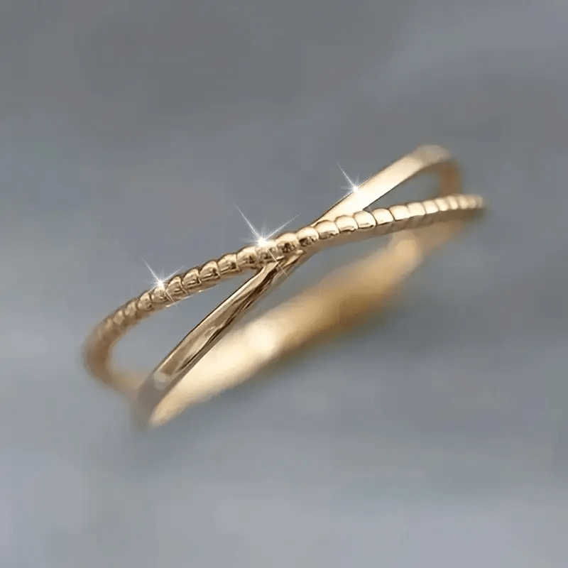 Cross Golden Fine Ring - Velvet Haven