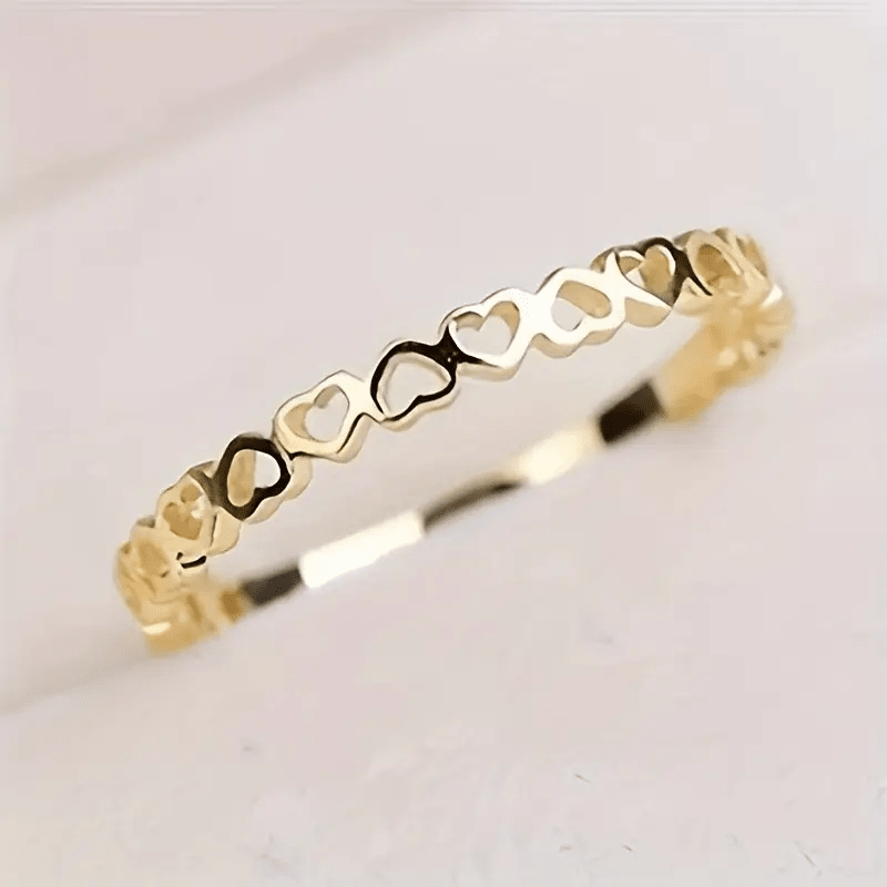 Gold Hearts Ring - Velvet Haven