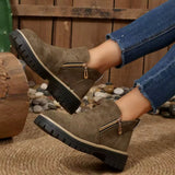 The Harper Faux Suede Ankle Boots