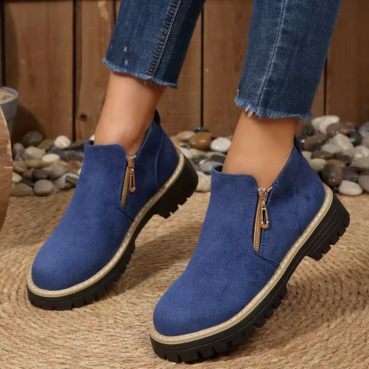 The Harper Faux Suede Ankle Boots