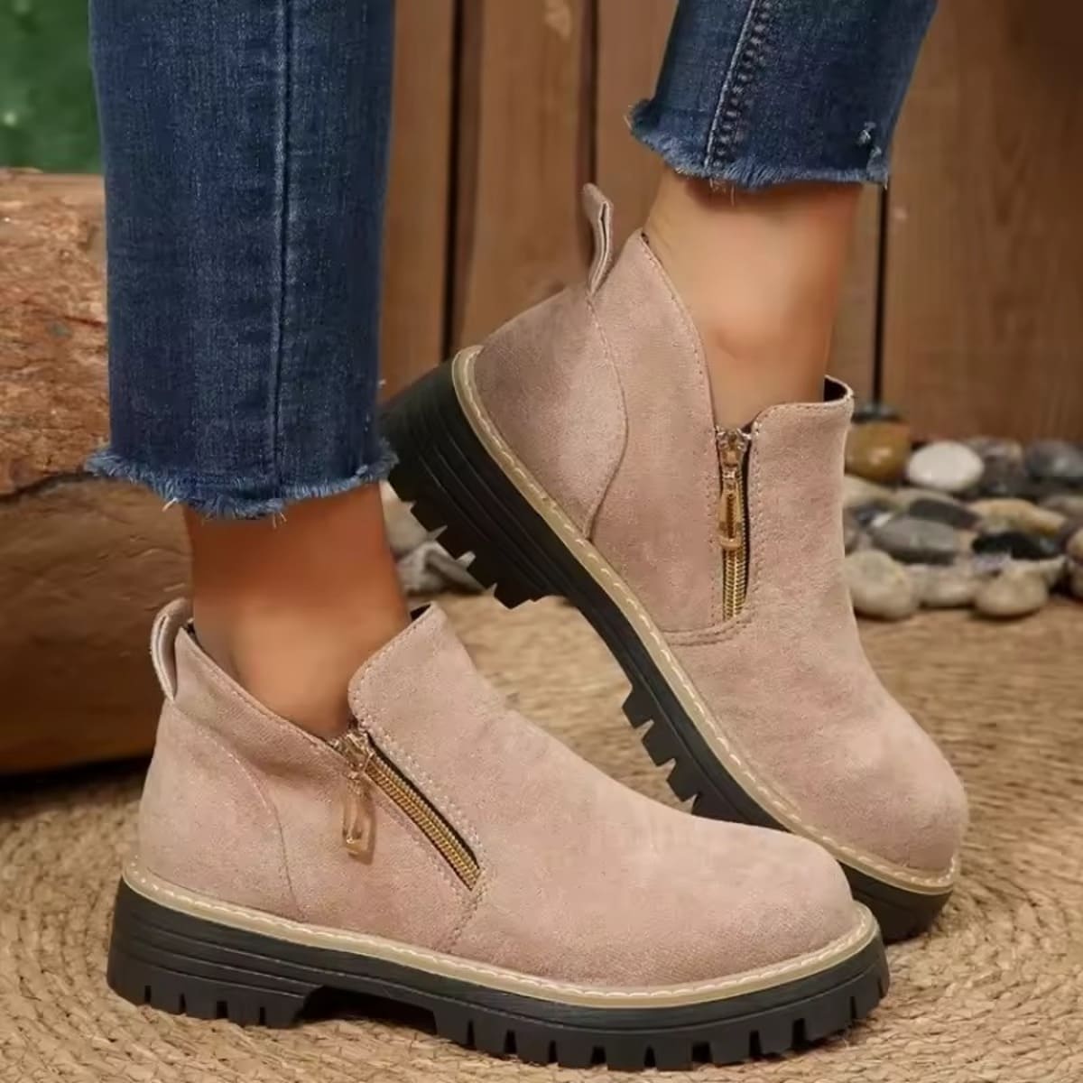 The Harper Faux Suede Ankle Boots