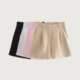 High-Waisted Tailored Shorts for Women