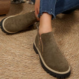 The Harper Faux Suede Ankle Boots