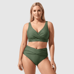 Jasmijn | High-Waisted Twist-Detail Bikini Set - Velvet Haven