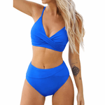 Jodi | High-Waisted V-Neck Bikini Set - Velvet Haven