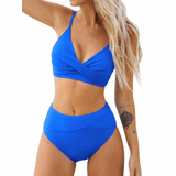 Jodi | High-Waisted V-Neck Bikini Set - Velvet Haven